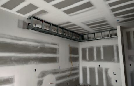 praiano-home-improvements-new-construction-bayshore-village-14 taped drywall with metal framing for soffit or chase